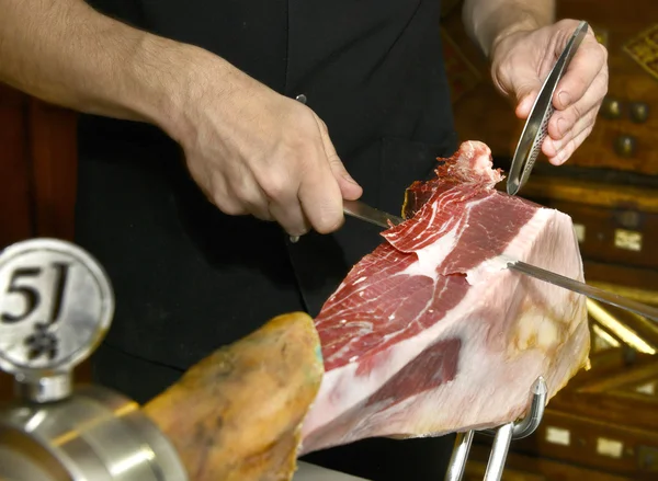 Trozos de jamón ibérico curado — Foto de Stock