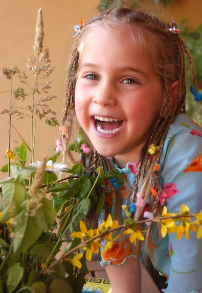 Happy adorable girl outdoors — Stock Photo, Image
