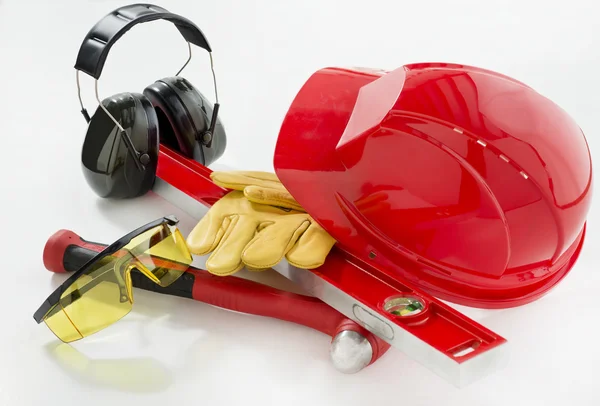 Helmet and gloves — Stock Photo, Image