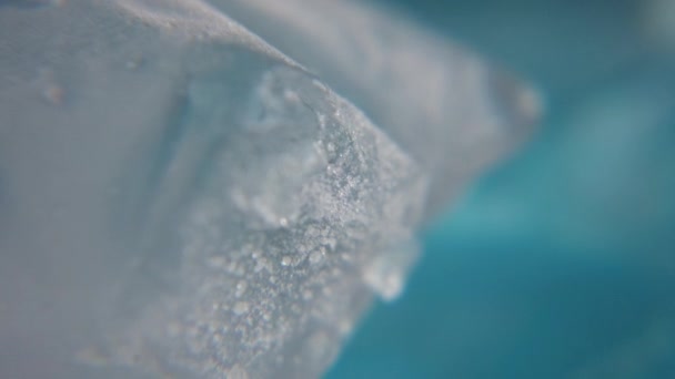 Gelo Derretido Macro Timelapse Descongelar Gelo Perto Imagens Alta Qualidade — Vídeo de Stock