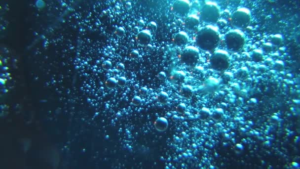 Oil Bubbles Water Space Looking Macro Shot High Quality Footage — Stock videók