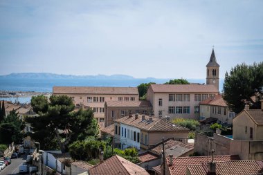 L 'Estaque, Marsilya, Fransa, Mayıs 2022, Akdeniz kenti manzaralı