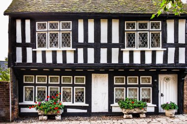 Doğu Sussex, Birleşik Krallık, Eylül 2022, ortaçağ Rye kasabasındaki tipik bir eski evin dış görünüşü