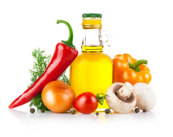 Conjunto de verduras y especias para cocinar alimentos —  Fotos de Stock