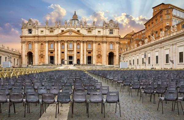 Vatikan Şehri Kutsal See Aziz Peters Meydanı Ndaki Peters Basil — Stok fotoğraf