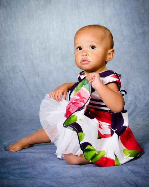 Retrato de estudio de un niño afroamericano — Foto de Stock