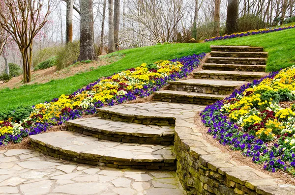 Steps leading to garden — Stock Photo, Image
