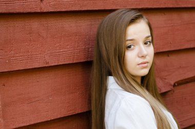 açık açık havada güzel, genç genç kız portresi