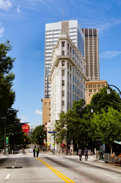 Edifício Flatiron no centro de Atlanta Fotos De Bancos De Imagens