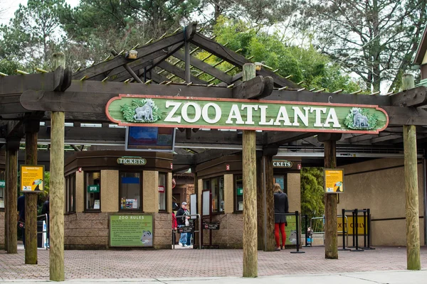 Vstup do zoo atlanta — Stock fotografie