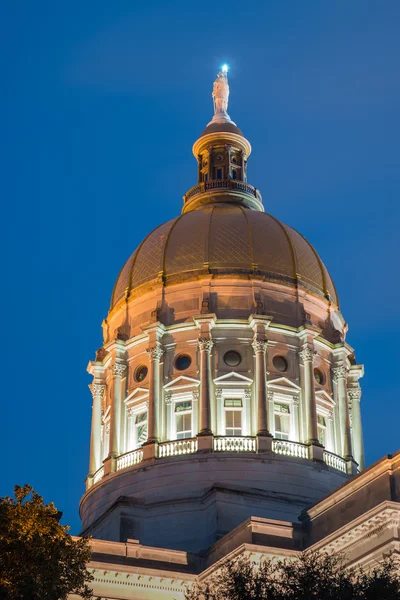 Gouden koepel van Georgië capitol in atlanta — Stockfoto