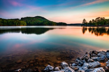 Lake allatoona, kırmızı top mountain state park atlanta kuzeyinde gündoğumu