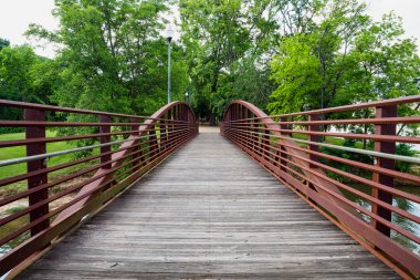 Columbus, Gürcistan riverfront Park'ta yürüyüş Köprüsü