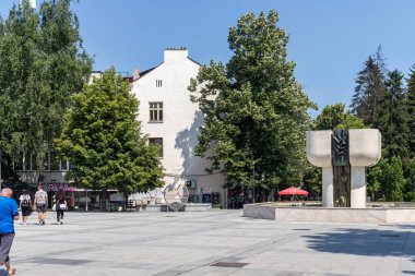 VELINGRAD, BULGARIA - 29 Haziran 2021: Bulgaristan 'ın ünlü Velingrad, Pazardzhik bölgesinin merkezi