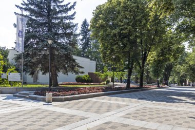 VELINGRAD, BULGARIA - 29 Haziran 2021: Bulgaristan 'ın ünlü Velingrad, Pazardzhik bölgesinin merkezi