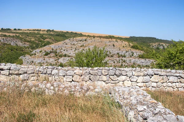 Ruins Medieval Fortificated City Cherven Period Second Bulgarian Empire Ruse — Stock Photo, Image