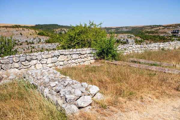 Ruins of medieval fortificated city of Cherven from period of Second Bulgarian Empire, Ruse region, Bulgaria