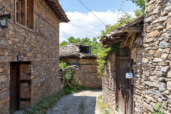 Χωριό Leshten Αυθεντικά Σπίτια Του Δέκατου Ένατου Αιώνα Περιοχή Blagoevgrad — Φωτογραφία Αρχείου