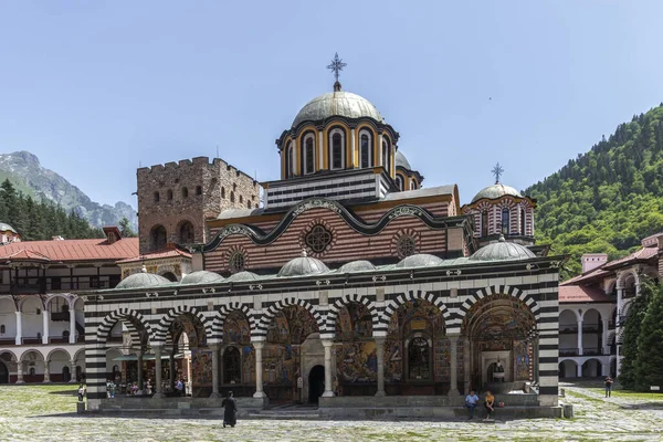 Rila Monastery Bulgária Junho 2021 Vista Interior Mosteiro São João — Fotografia de Stock