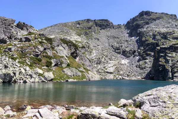 Paysage Incroyable Montagne Rila Près Lac Effrayant Bulgarie — Photo