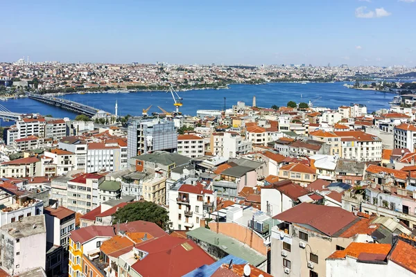 Istanbul Turkey Lipiec 2019 Niesamowity Widok Panoramiczny Wieży Galata Miasta — Zdjęcie stockowe