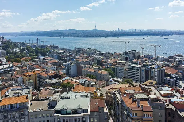 Istanbul Turkey Lipiec 2019 Niesamowity Widok Panoramiczny Wieży Galata Miasta — Zdjęcie stockowe