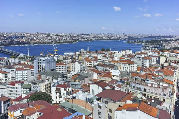 Istanbul Turkey Lipiec 2019 Niesamowity Widok Panoramiczny Wieży Galata Miasta — Zdjęcie stockowe