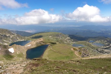 Bulgaristan 'ın Yedi Rila Gölü yakınlarındaki Rila Dağı' nın muhteşem manzarası