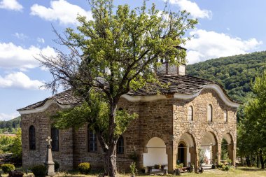 Bulgaristan 'ın Lovech bölgesinin tarihi Staro Stefanovo köyündeki tipik sokak ve eski evler