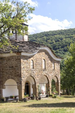 Bulgaristan 'ın Lovech bölgesinin tarihi Staro Stefanovo köyündeki tipik sokak ve eski evler