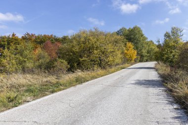 Bulgaristan 'ın Vitosha Dağı' nın şaşırtıcı sonbahar manzarası