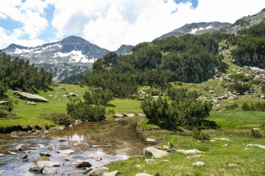 Bulgaristan 'ın Banderitsa Nehri yakınlarındaki Pirin Dağı' nın şaşırtıcı manzarası