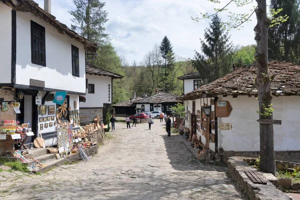 Bozhentsi Bulgarije Mei 2021 Typische Straat Oude Huizen Historisch Dorp — Stockfoto