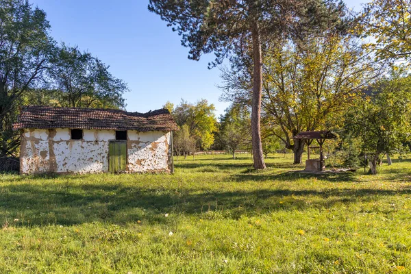 Vue Aérienne Monastère Cheparlyansky Saint Petka Sur Côte Rivière Nishava — Photo