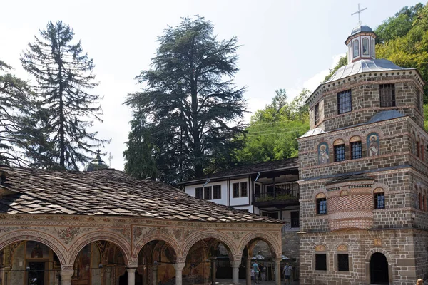 ORESHAK, BULGARIA - 31 Ağustos 2021: Ortaçağ Troyan Varsayım Manastırı, Lovech bölgesi, Bulgaristan