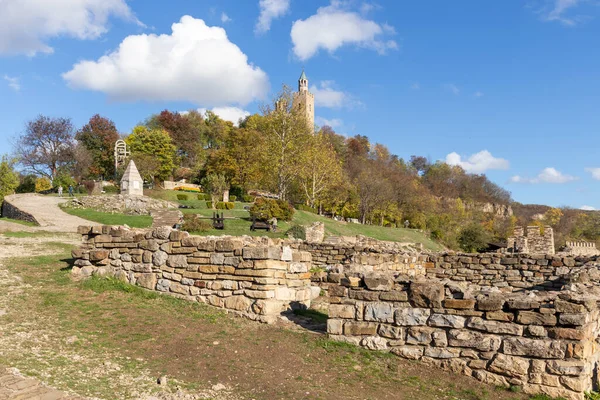 Veliko Tarnovo Bułgaria Listopad 2020 Ruiny Średniowiecznej Twierdzy Tsarevets Stolica — Zdjęcie stockowe