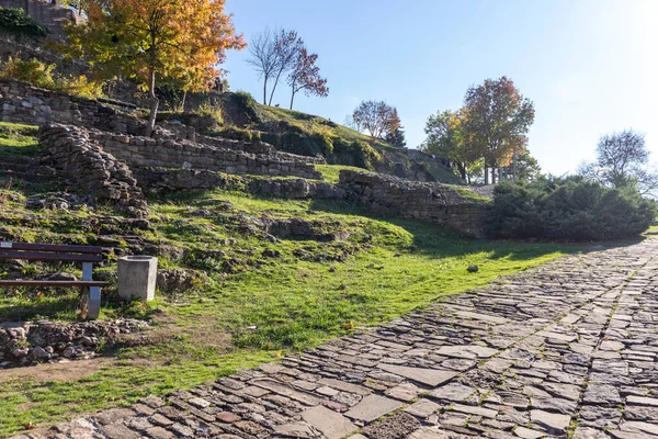 Βελικο Ταρνοβο Βουλγαρια Νοεμβριου 2020 Ερείπια Του Μεσαιωνικού Φρουρίου Tsarevets — Φωτογραφία Αρχείου