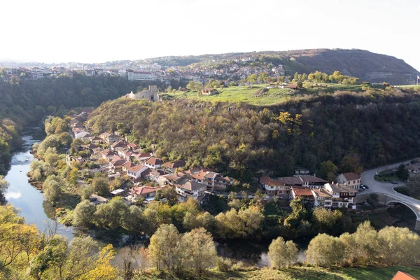 Veliko Tarnovo Bulgária Novembro 2020 Ruínas Fortaleza Medieval Tsarevets Capital — Fotografia de Stock