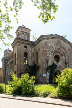 VIDIN, BULGARIA - 23 Mayıs 2021: Bulgaristan 'ın Vidin kentindeki Vidin Sinagogu kalıntıları