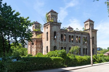 VIDIN, BULGARIA - 23 Mayıs 2021: Bulgaristan 'ın Vidin kentindeki Vidin Sinagogu kalıntıları