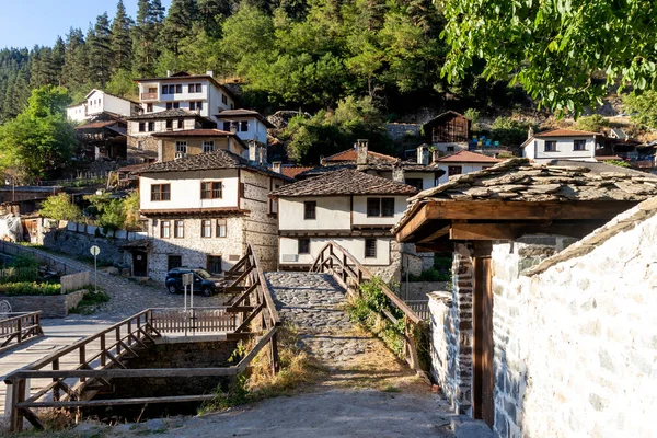 Shiroka Laka Bulgaria Серпня 2021 Старовинні Будинки Вулиці Історичному Місті — стокове фото