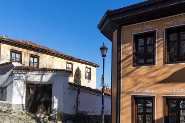 Plovdiv Bulgarie Janvier 2022 Rue Xixe Siècle Maisons Dans Réserve — Photo