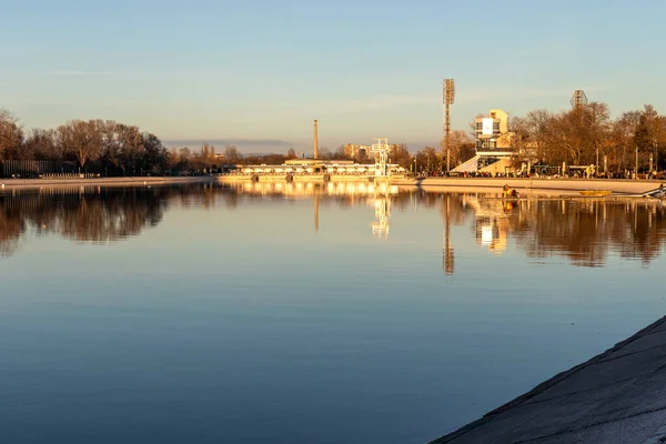 Plovdiv Бульгария Января 2022 Удивительный Вид Закат Места Проведения Rowing — стоковое фото