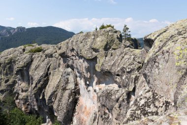 Bulgaristan 'ın Filibe Bölgesi Belintash kenti yakınlarındaki Rodop Dağlarının şaşırtıcı manzarası