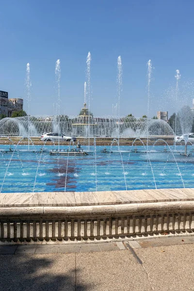 Bukarest Rumänien August 2021 Brunnen Unirii Platz Zentrum Von Bukarest — Stockfoto