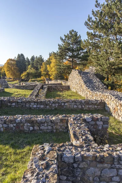 Ερείπια Μεσαιωνικής Οχυρωμένης Πόλης Κράκρα Κοντά Στην Πόλη Πέρνικ Από — Φωτογραφία Αρχείου