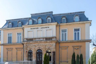 RUSE, BULGARIA - 15 AĞUSTOS 2021: Bulgaristan 'ın Ruse kentinin merkezinde Tipik Sokak ve bina