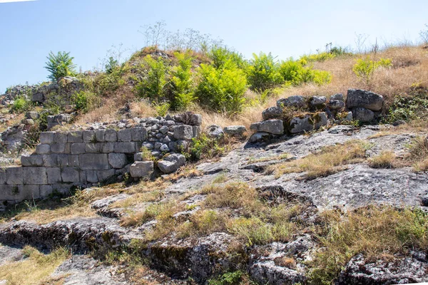 Ruinas Ciudad Fortificada Medieval Cherven Del Período Del Segundo Imperio — Foto de Stock