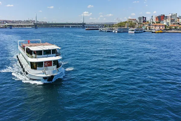 Istanbul Turchia Luglio 2019 Vista Panoramica Dal Ponte Galata Dal — Foto Stock