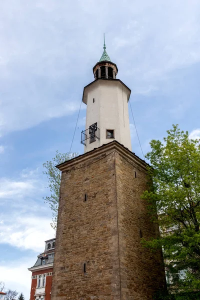 Gabrovo Bułgaria Maj 2021 Stara Wieża Zegarowa Centrum Miasta Gabrovo — Zdjęcie stockowe